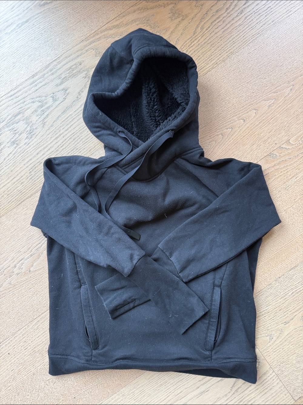 ALO Yoga Black Zip-Up Hooded Sweater